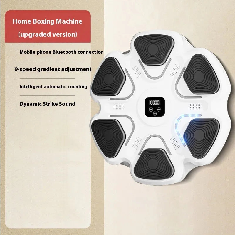 Smart music boxing machine wall target with 6-digit electronic display and hanging design for household training
