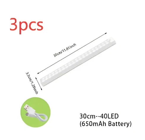 Wireless LED motion sensor night light with magnetic mounting in various sizes