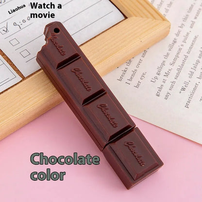 Chocolate-themed cartoon simulation ballpoint pen with 0.5mm bullet tip