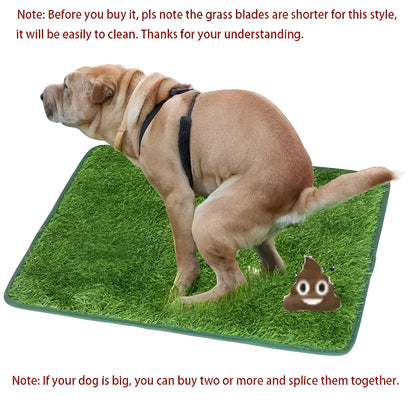 Artificial grass dog toilet training mat with drainage base tray