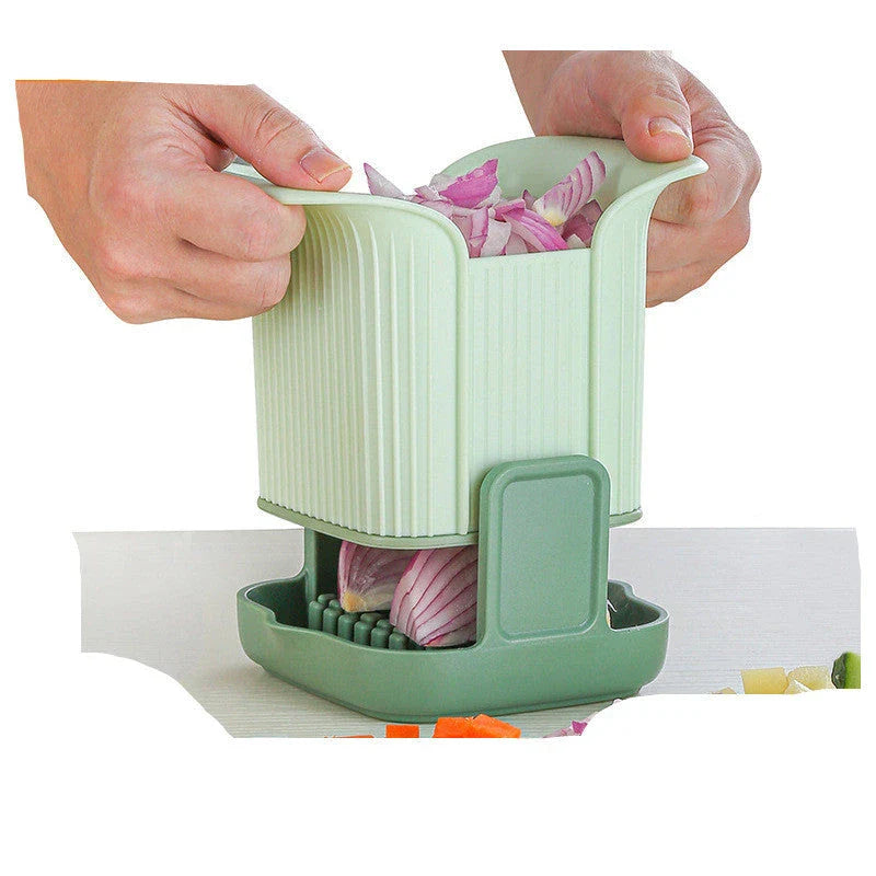Multifunctional Vegetable Chopper with Interchangeable Blades for Dicing, Slicing, and Julienning Various Produce