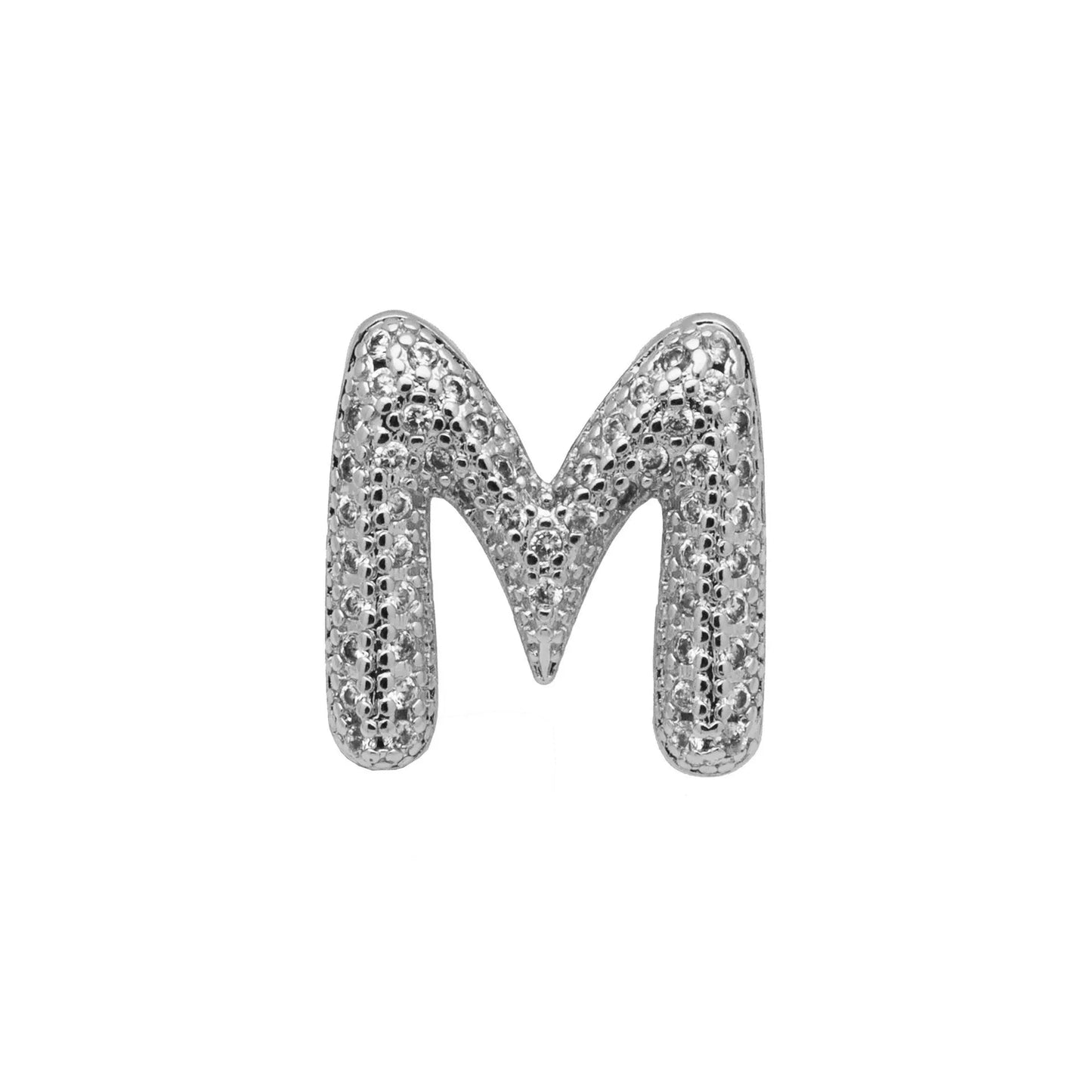 Retro copper bracelet with a letter 'A' charm featuring micro inlaid zircon, shown in a gold finish.