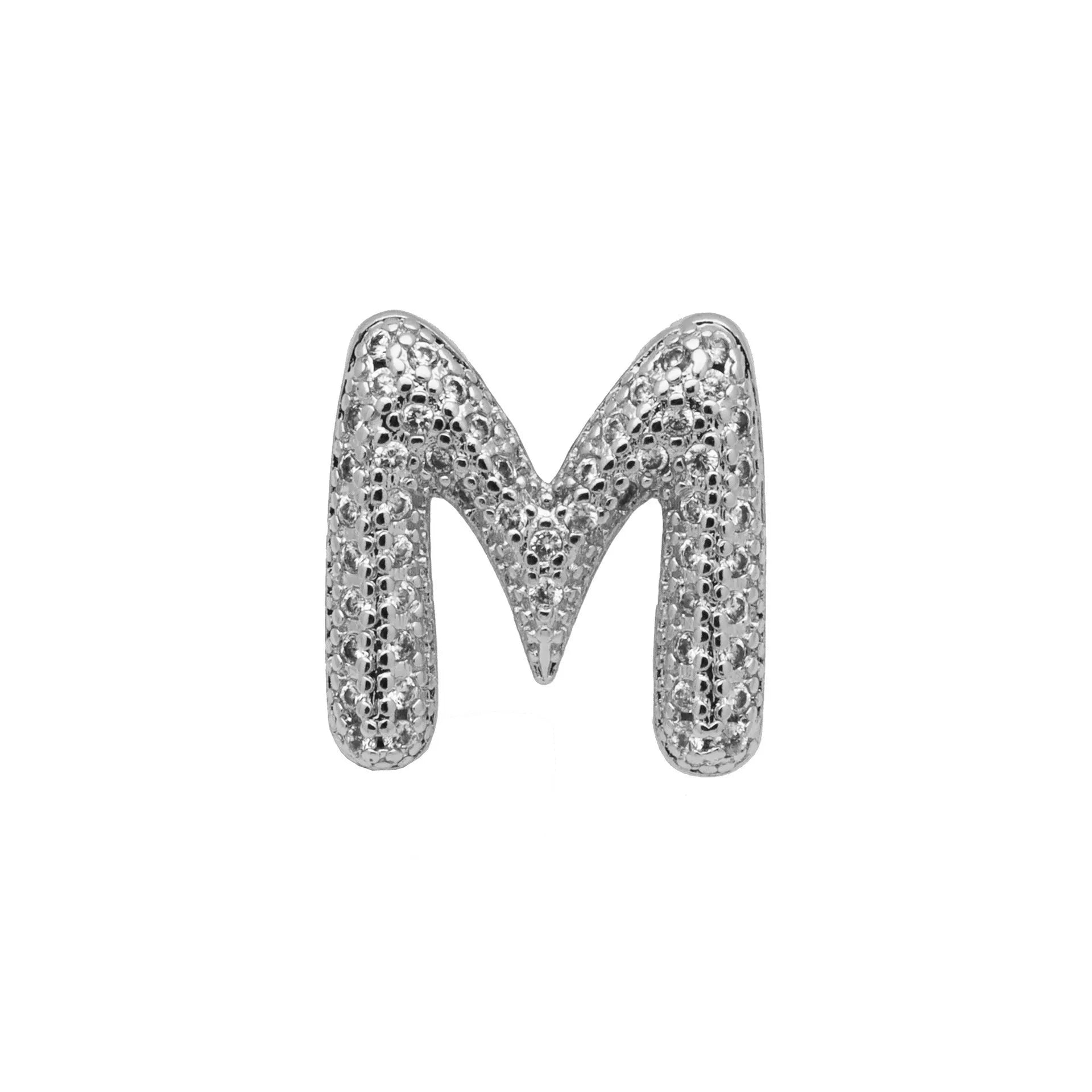 Retro copper bracelet with a letter 'A' charm featuring micro inlaid zircon, shown in a gold finish.