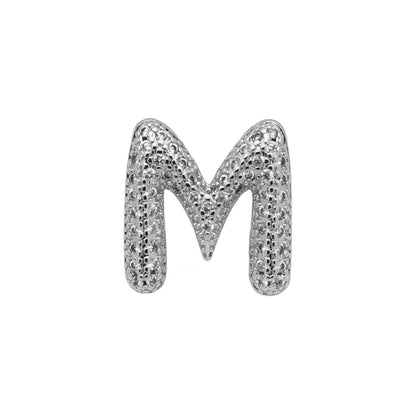 Retro copper bracelet with a letter 'A' charm featuring micro inlaid zircon, shown in a gold finish.