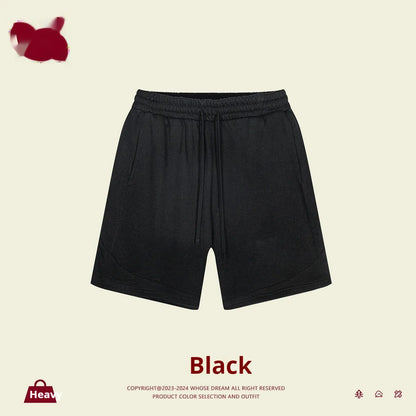 Children's cotton shorts in solid colours with loose fit for sports and casual wear
