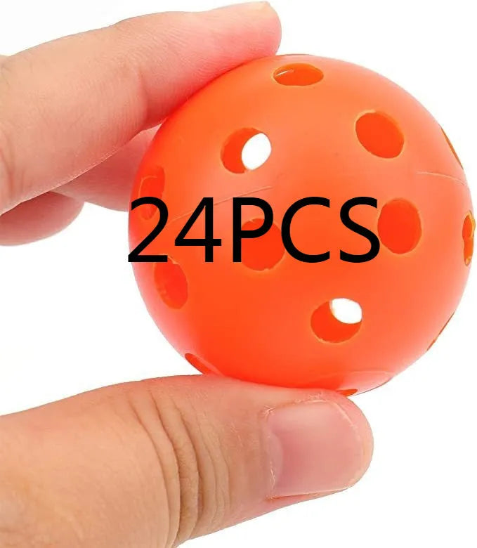 26-hole multi-colour golf practice balls in red, orange, blue, green, white, yellow with net pocket