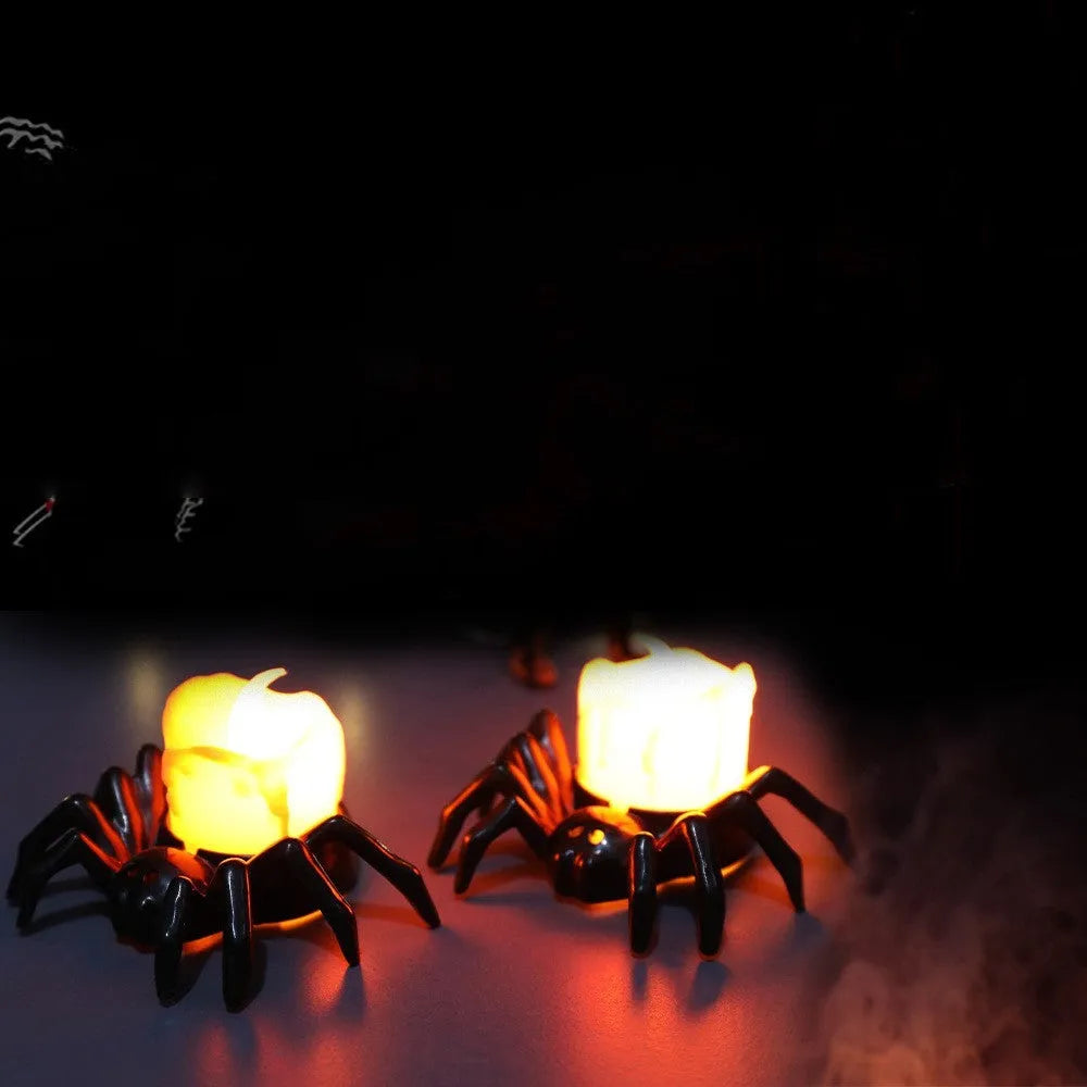 7x8.5x5cm reusable plastic spider candlestick Halloween decoration