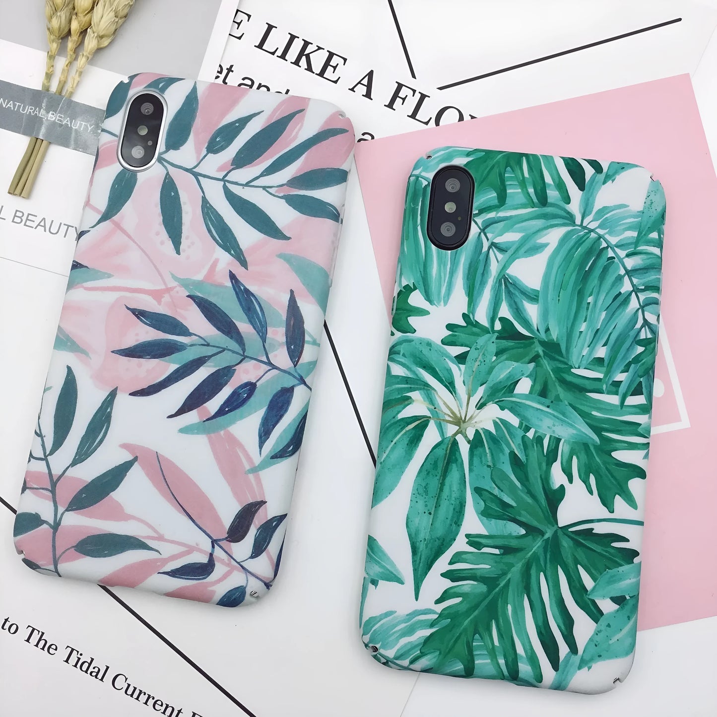 Green painted PC phone case back cover for OPPO VIVO iPhone smartphones