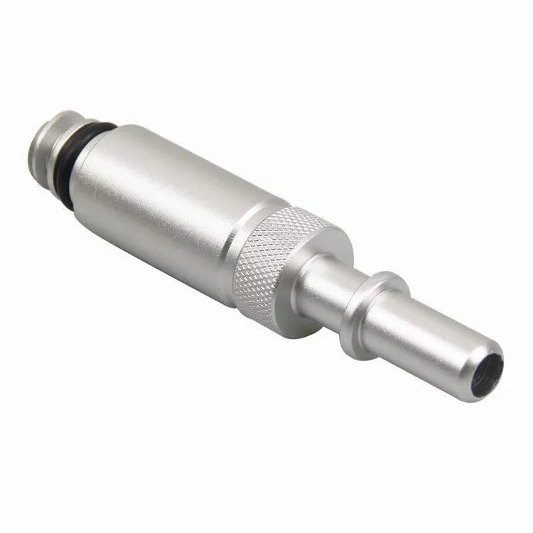 Silver metal transmission refuelling joint tool for manual transmission fluid transfer with VAS6262-9 compatibility