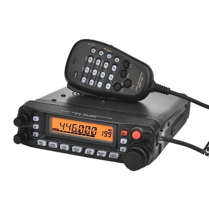 High-power car interphone walkie-talkie for vehicles with 507 antenna and choice of mounting clamps.