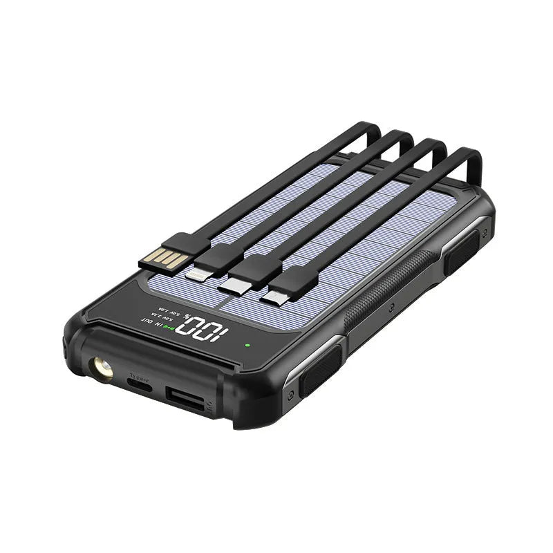 Military grade mobile power bank in black, green, or orange with 10000mAh or 20000mAh capacity