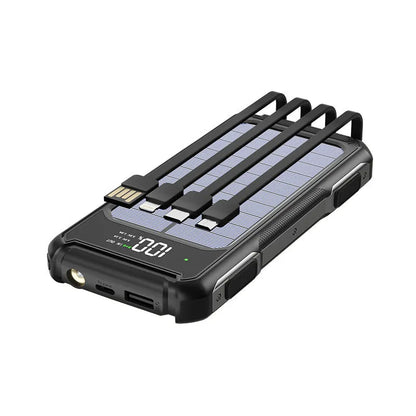 Military grade mobile power bank in black, green, or orange with 10000mAh or 20000mAh capacity