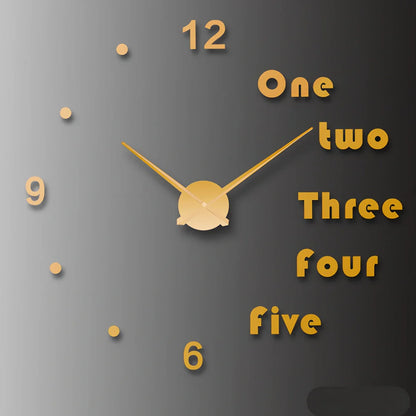 25-inch solar wall clock with laser-engraved markings and European round design in black finish