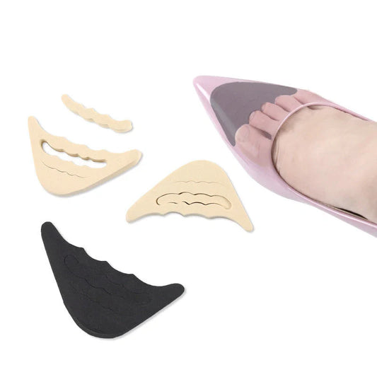 Soft Anti-Slip Toe Pads for High Heels in Black and Beige