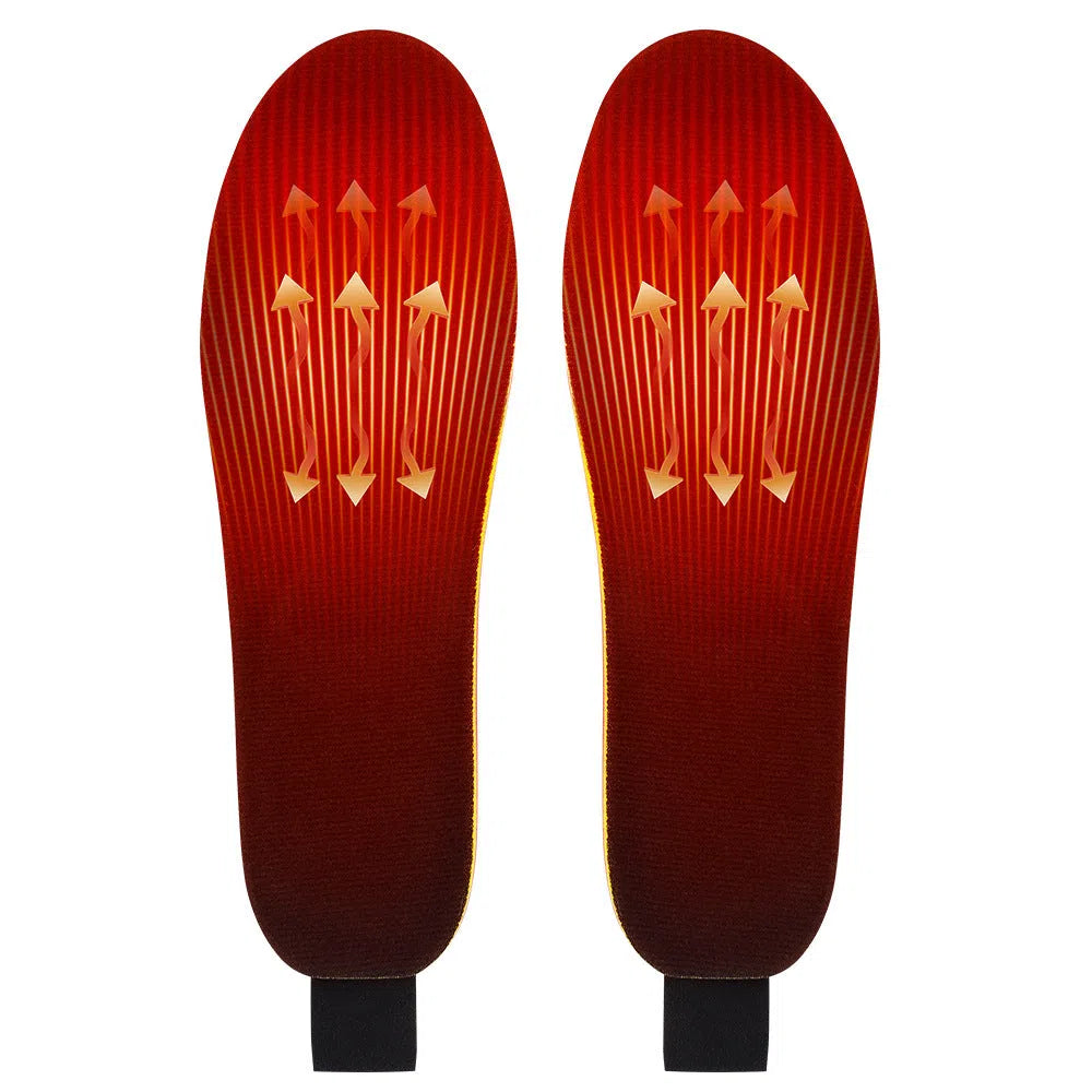 Wireless heated insoles with APP control, unisex PU, black and red, two sizes