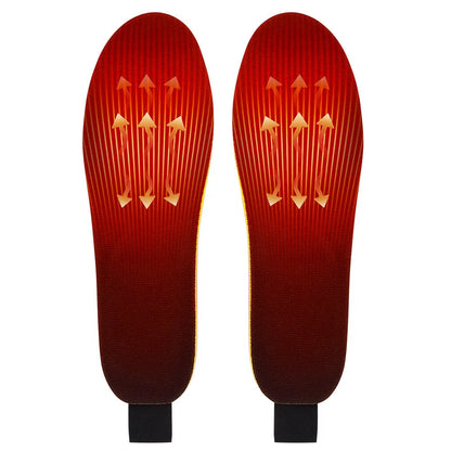 Wireless heated insoles with APP control, unisex PU, black and red, two sizes