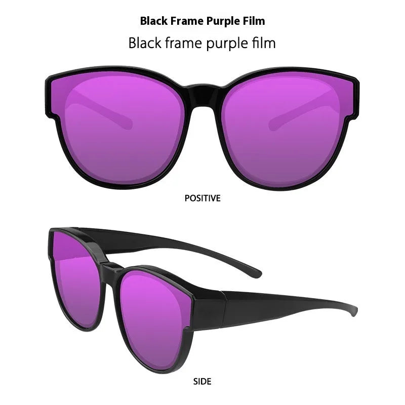 Women's polarised sunglasses with TR frame in black and transparent colour options.