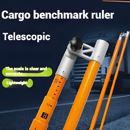 Cargo truck telescopic height measuring rod with glass fibre construction and measurement scale