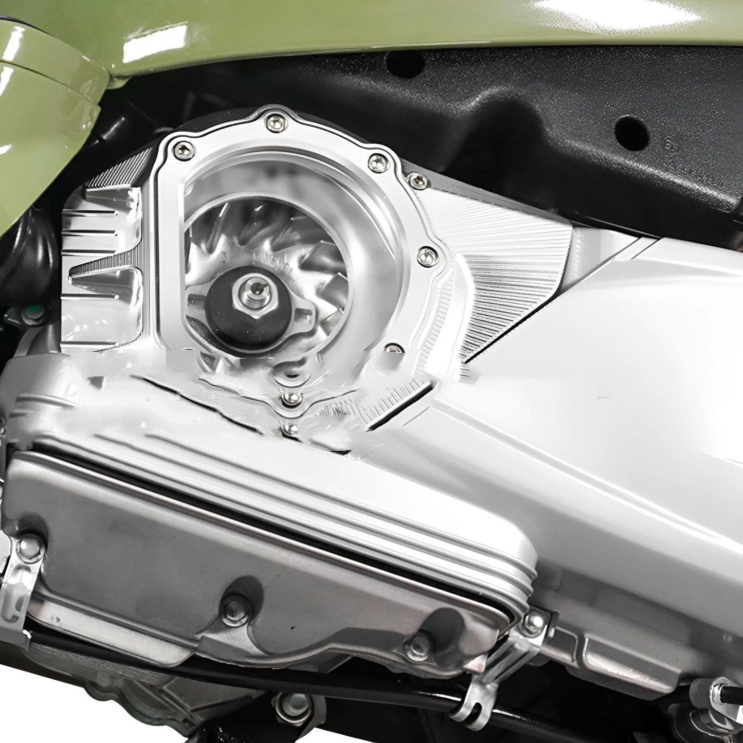 Black clutch intake cover for Vespa Primavera 125 150 scooter