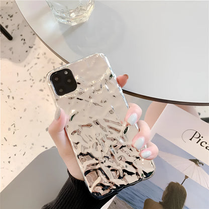 Electroplated TPU iPhone back cover case in rose gold or silver colour for multiple iPhone models