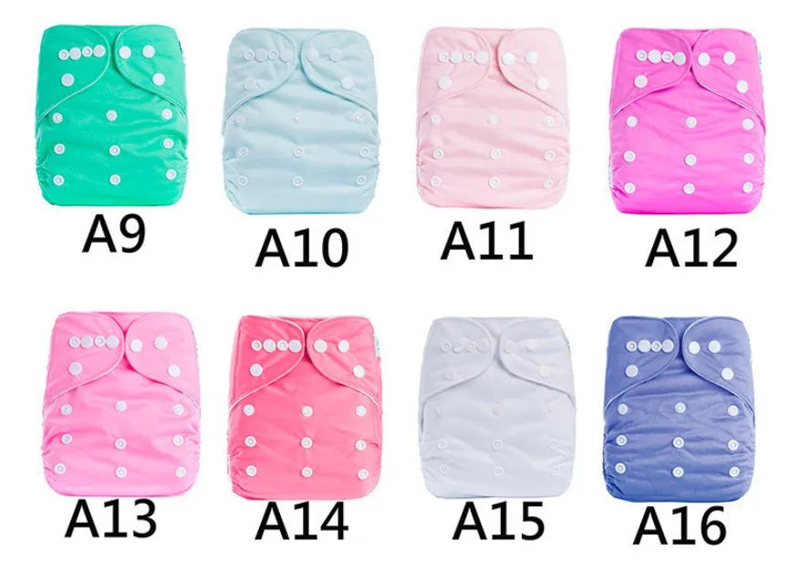 Solid colour leak-proof baby diaper pants with brushed cloth and bamboo charcoal lining, 36.5 x 32.5 cm