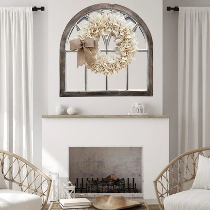Linen garland door hanging decoration in modern simplicity style made from plastic cloth, single linen wreath for indoor display