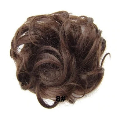 Hair ring wig in various colours from 1# to Burg, showing synthetic fibres and natural hairline for temporary styling