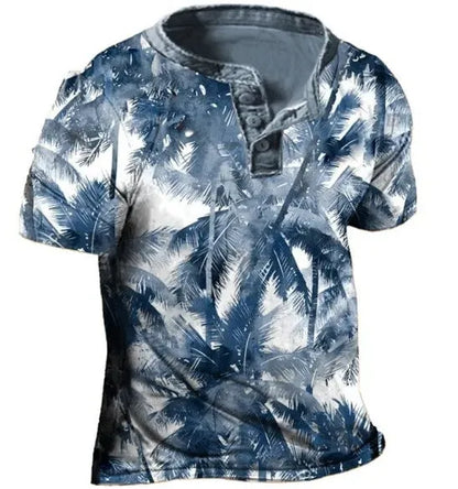 Men's simple lapel button short sleeve sport shirt in polyester bird eye cloth, shown in a neutral colour.