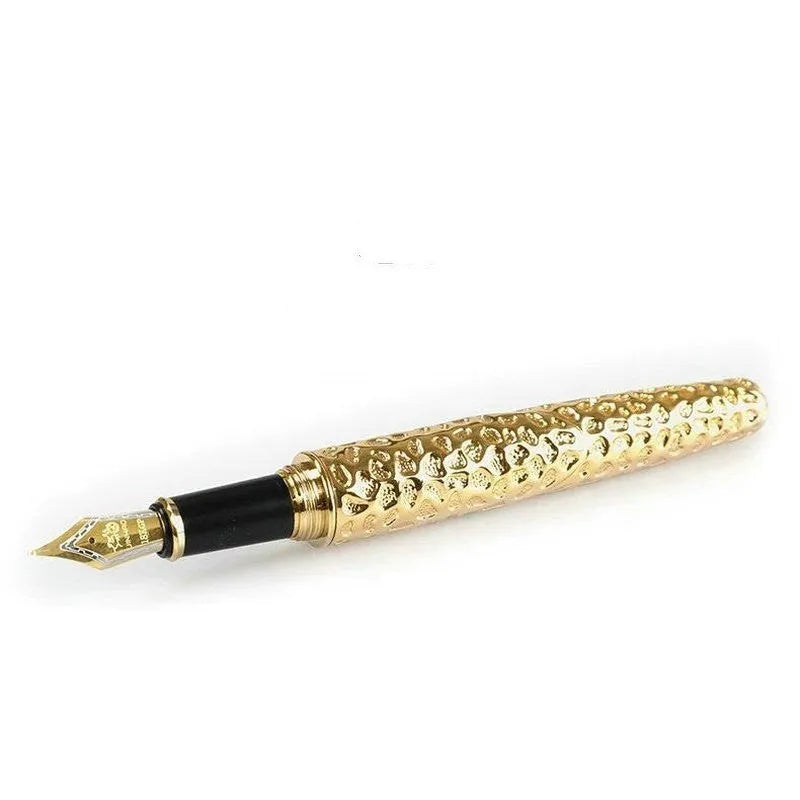 Embossed metal pen in ancient silver or gold colour for business gifts and office use