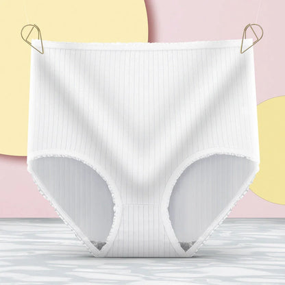 Ladies' high waist tummy control panties in milk silk for a smooth, comfortable fit