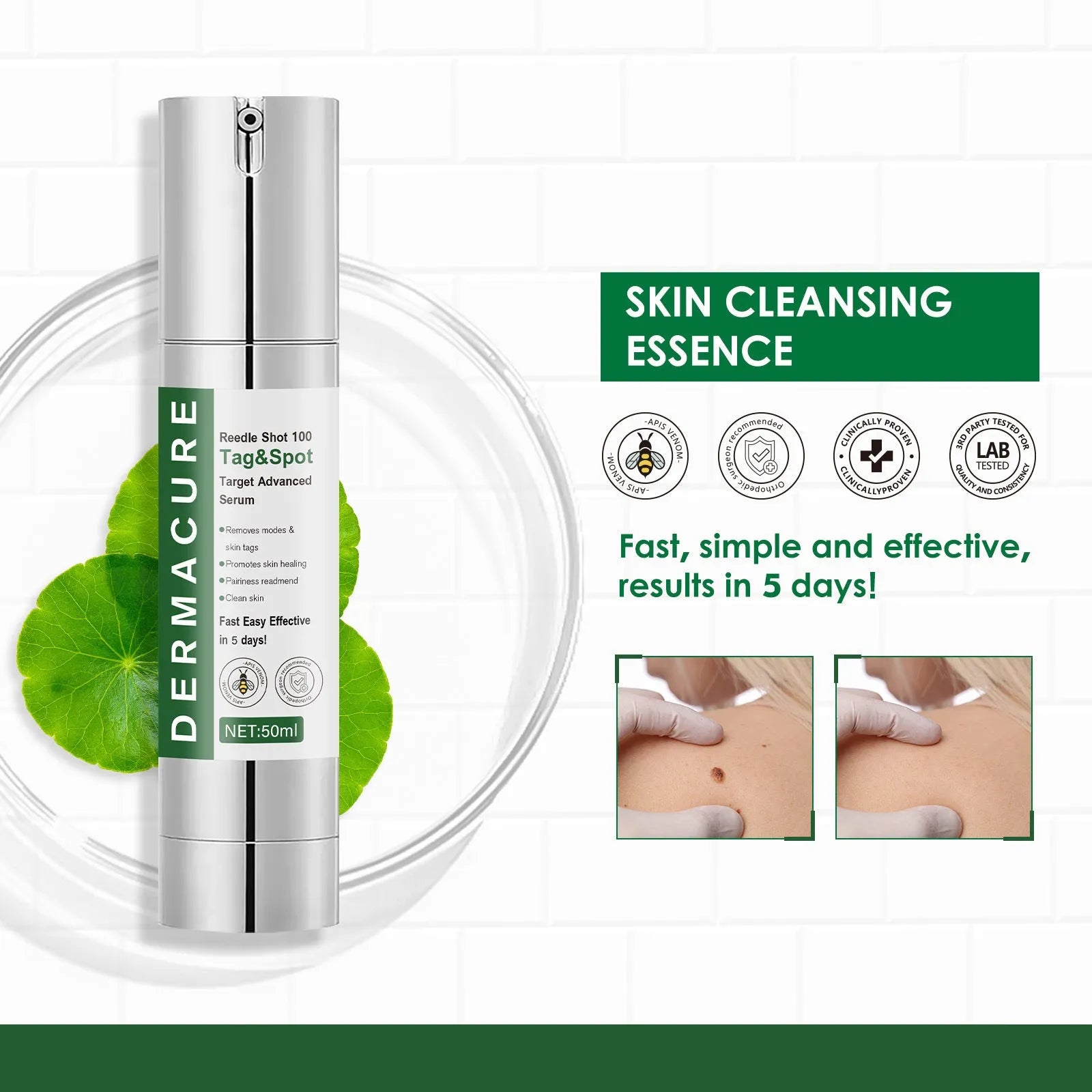 Non-standard gentle skin care solution 50ml bottle for facial cleaning