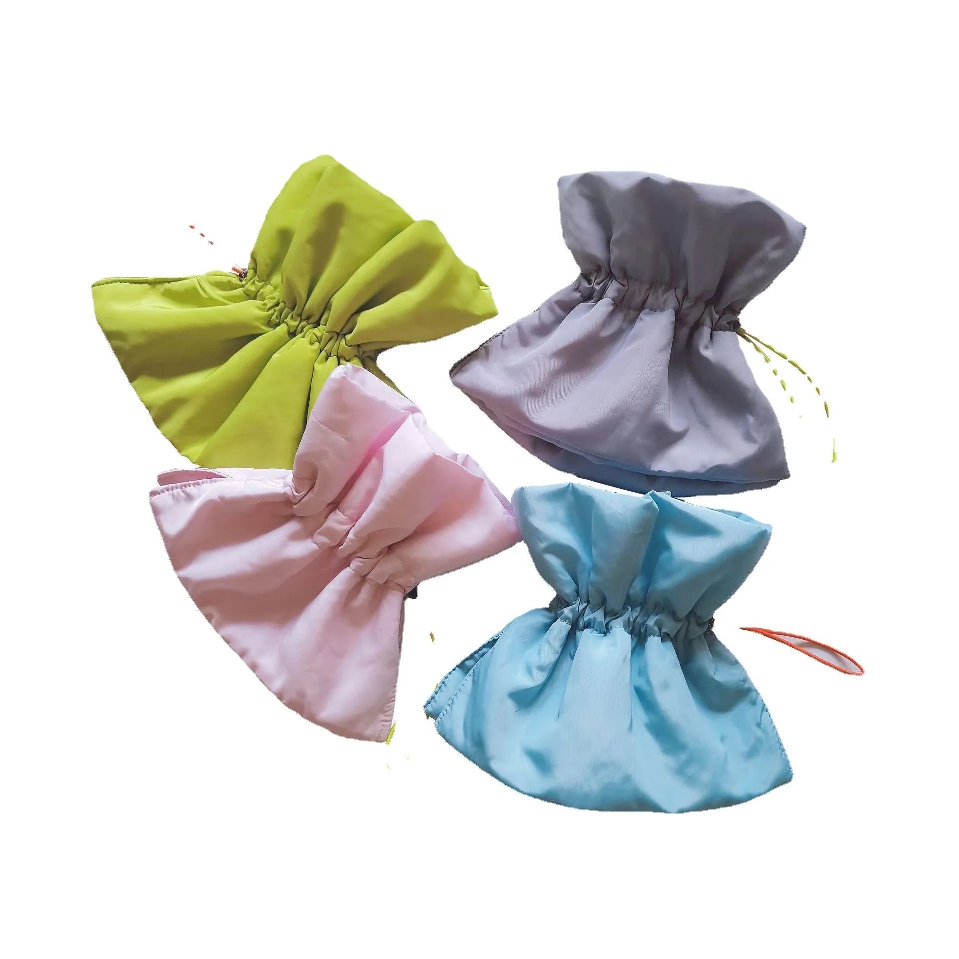 Soft adjustable Elizabethan recovery collar for a cat or small dog in blue, grey, green, or pink.
