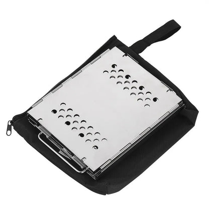Portable stainless steel camping barbecue grill with removable SUS201 grill for 3-5 people