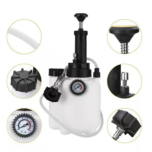 White 3L automobile brake oil tank replacement tool with copper and iron construction for brake fluid changes