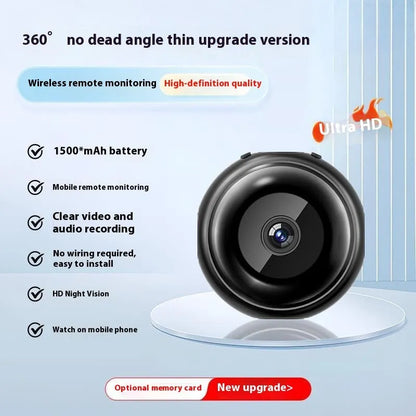 Wireless HD night vision monitor showing 360-degree panoramic coverage capability