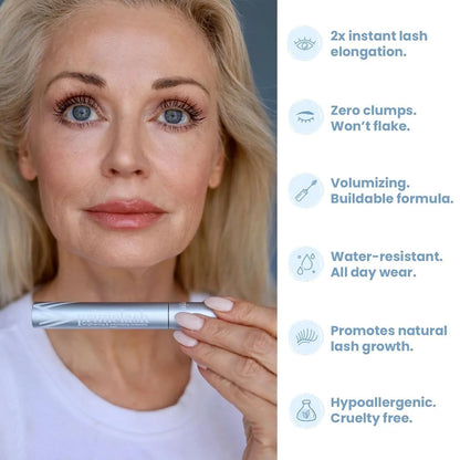 Eye Black eyelash brush comb beauty tool with soft bristles for mascara application