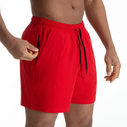 Men's polyester mesh stitching casual sports shorts in multiple colours for running and basketball