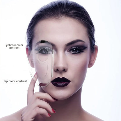 Transparent acrylic makeup mixing palette showing storage groove and colour test areas