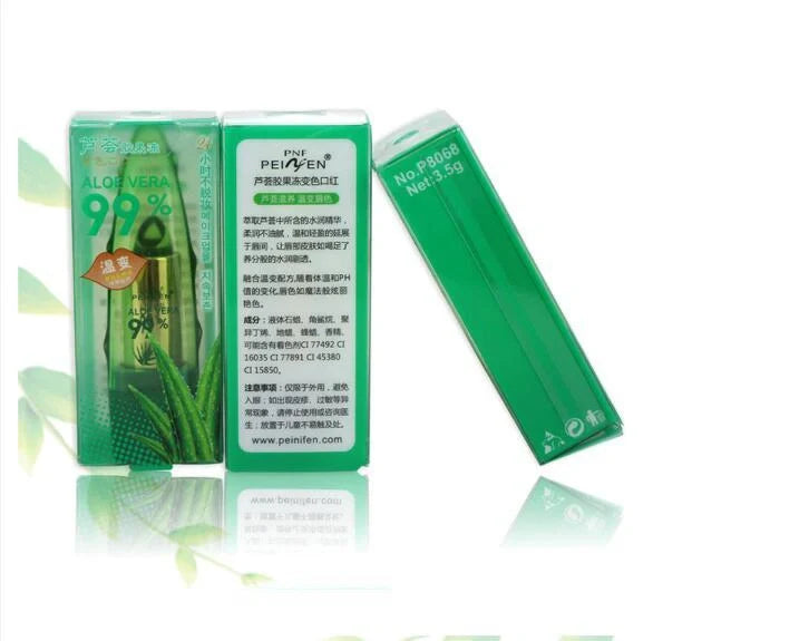 Aloe Vera Gel Color Changing Lipstick Gloss with personalised shade and deep hydration