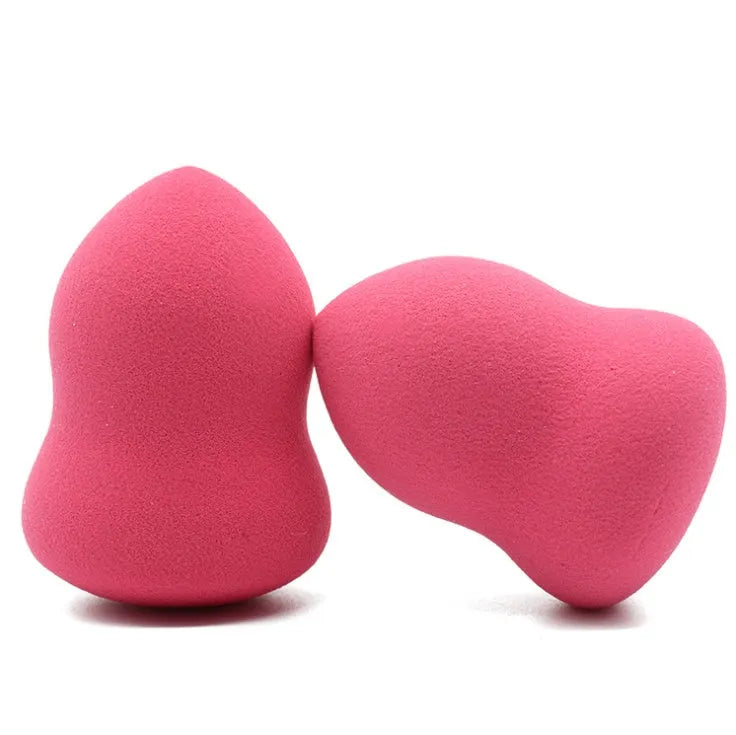 Pink hydrophilic non-latex makeup application sponge for wet and dry use.