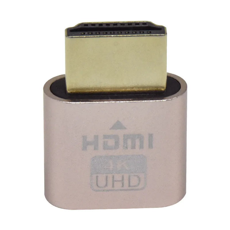 26.5mm HDMI virtual display dongle for graphics card with gold silver black rose gold interface options