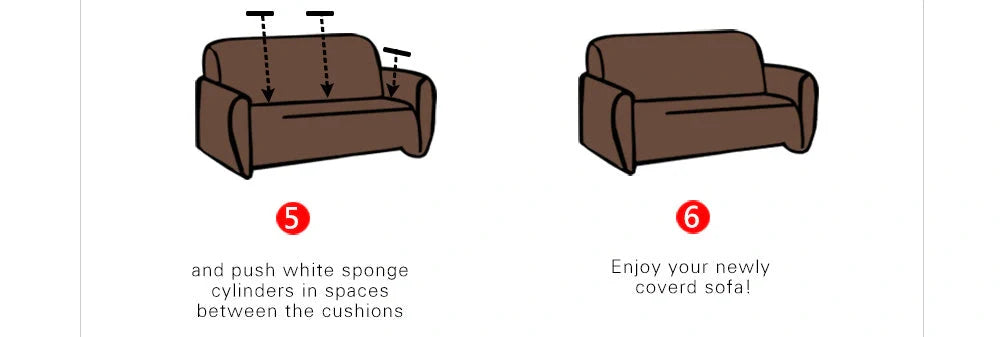 Elastic sofa cover in navy blue with high-density fabric for stain protection
