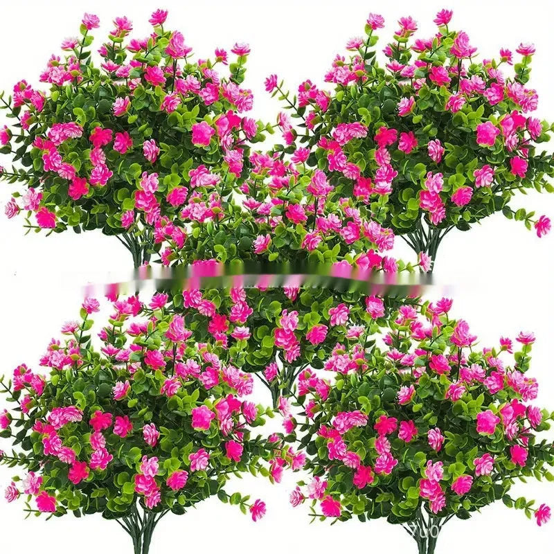Artificial plastic flower bouquet in mixed colours for wedding and photography decoration