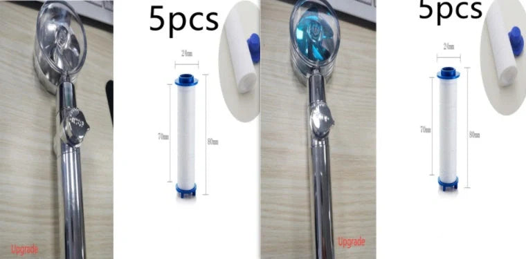 Turbo Propeller Shower Head with 360° fan extension and holder for a luxurious shower experience