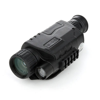 Black infrared monocular digital night vision 5x40mm with 500m range and 200x86x56mm body