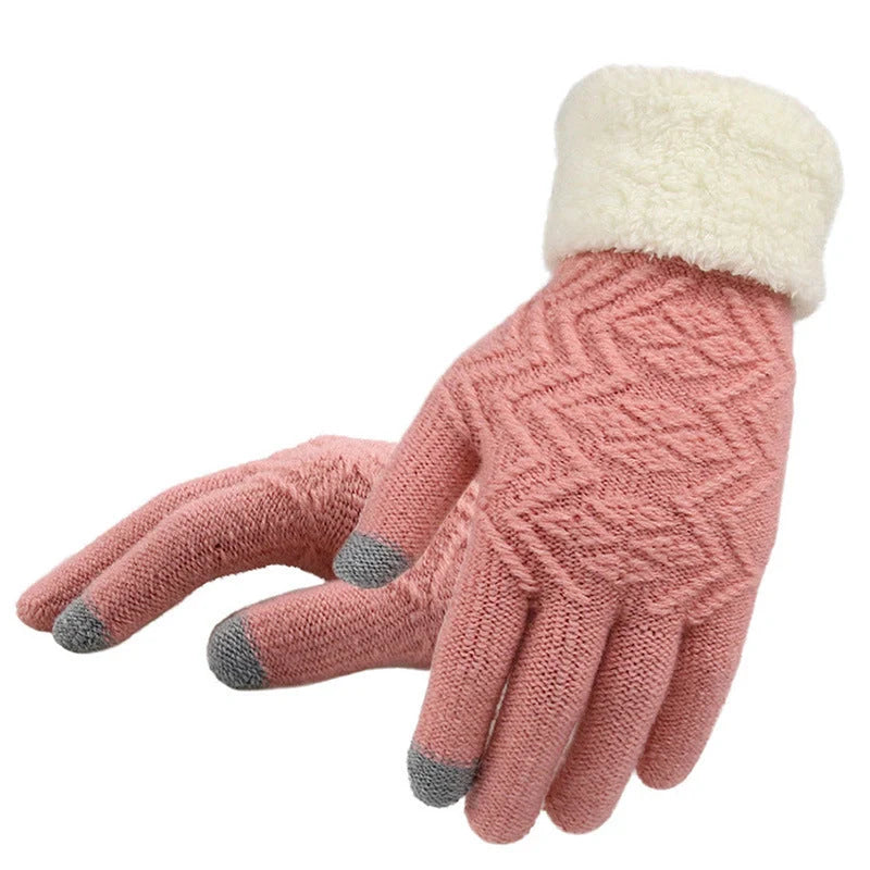 Cosy knitted gloves in a variety of classic winter colours, perfect for staying warm and stylish during the British cold season.