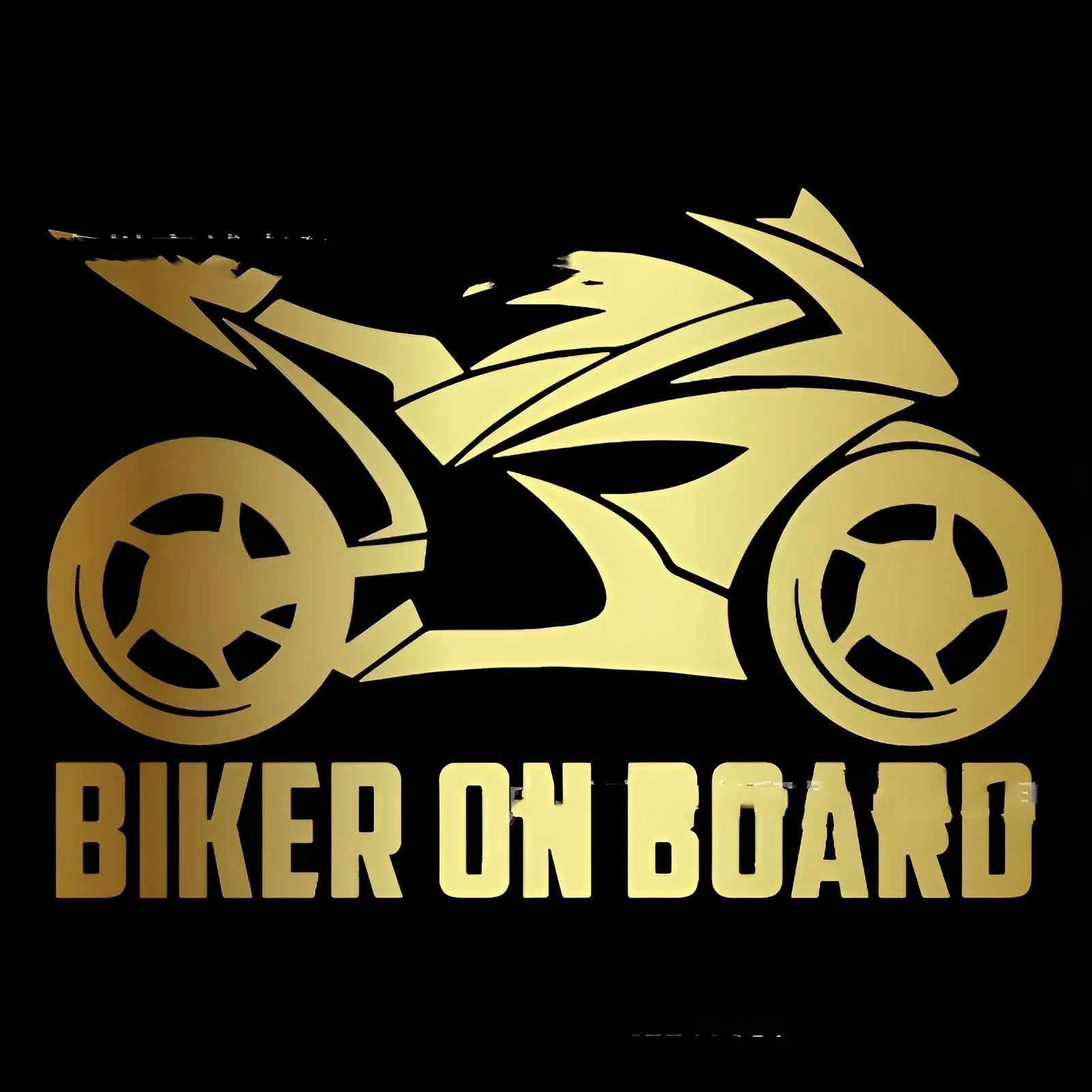 Motorcycle pattern reflective sticker on vehicle surface in various colours