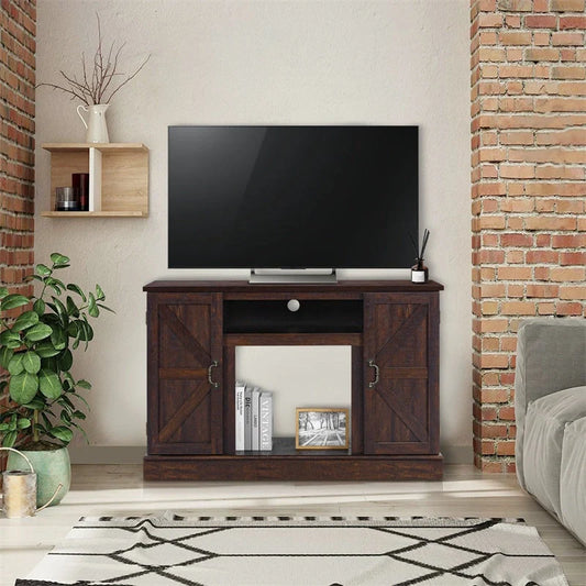 Vintage wooden TV cabinet in khaki, perfect for living room storage and decor