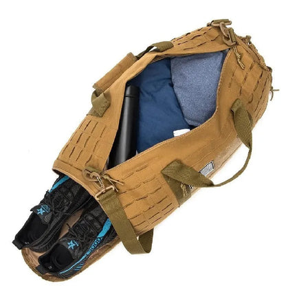 Men's Army Green waterproof Oxford cloth sports travel handbag with air pillow shoulder strap