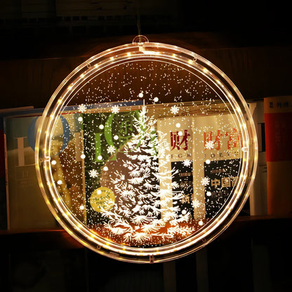 170mm plastic LED Christmas disc light with E14 fitting for festive decoration
